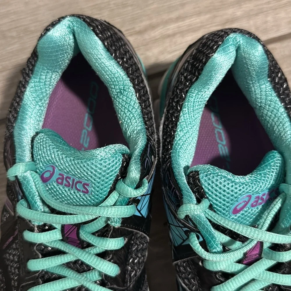 ASICS GT-2000 3 Women's Running Shoes Black Teal Purple T550N Size‎ 9